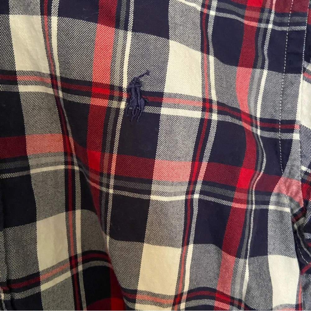 Ralph Lauren 100% Cotton Plaid Boys Button Down shirt - L Large 14-16 - EUC - Picture 4 of 6